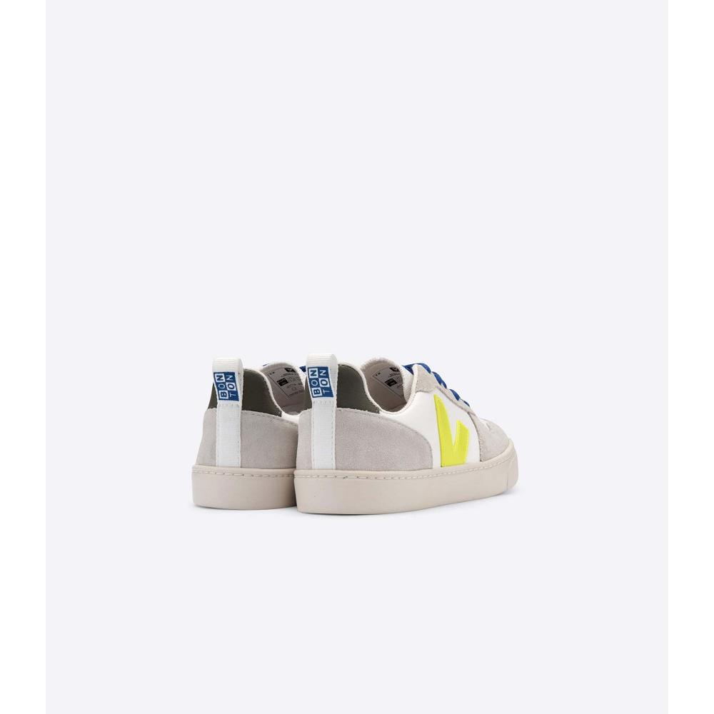 Kids' Veja V-10 BONTON Sneakers White/Blue | SG 839YXF